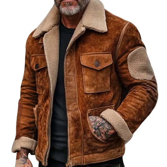 Vintage Lamb Hair Thickened Gentleman Jacket