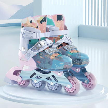 Adjustable Inline Roller Skates (Flashing Wheels)