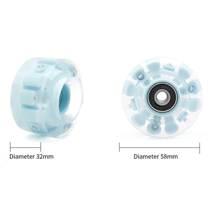 Outdoor Luminous Quad Roller Skates/Skateboard Wheels - 4 Wheels 58Mm X 32Mm