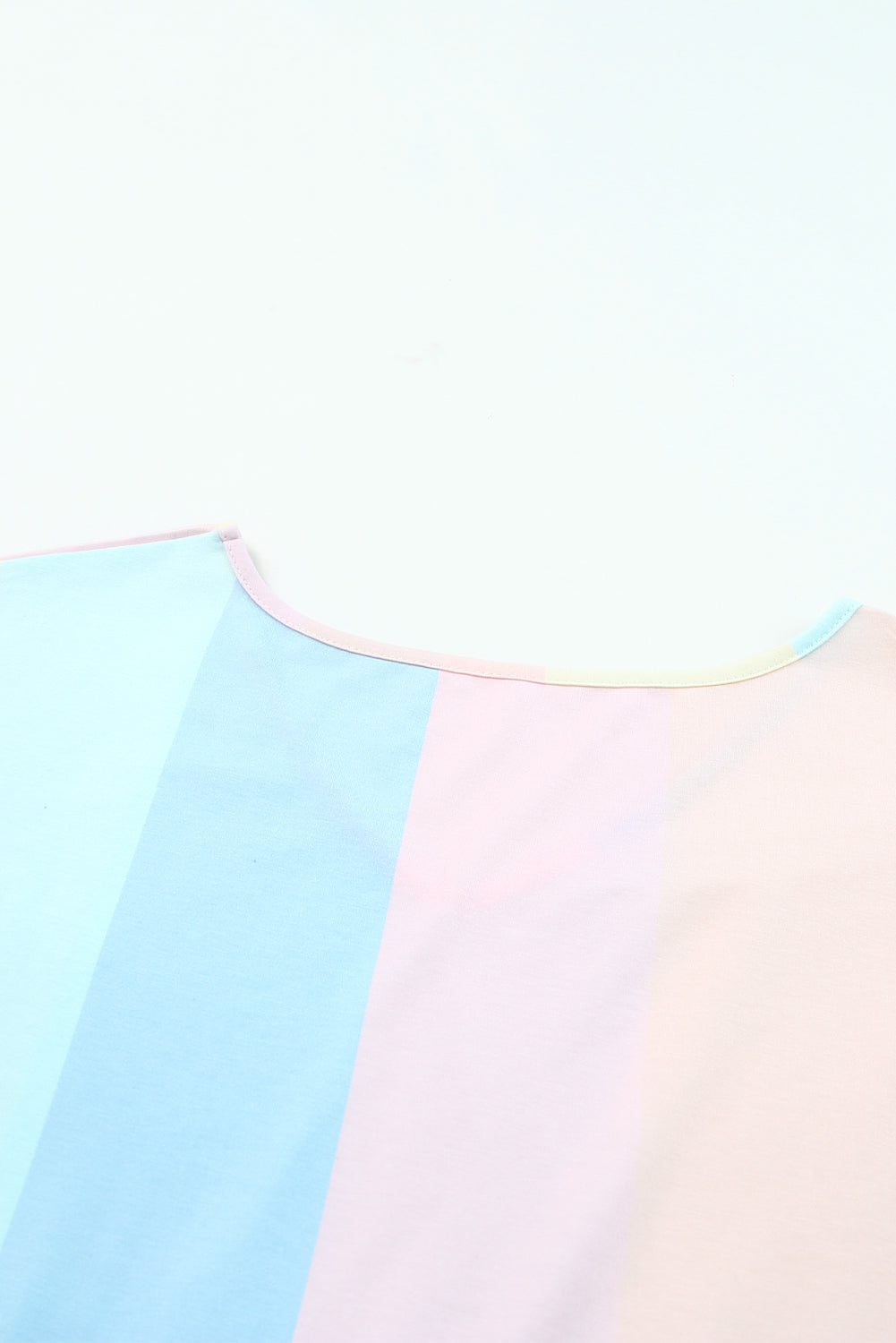 Red Multicolor Striped Color Block Tiered Short Dress