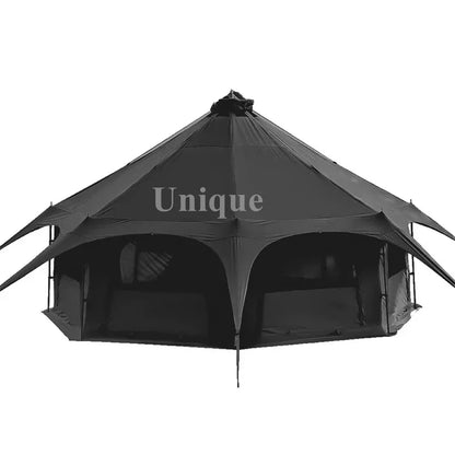 Large Outdoor 6-8 Persons Multi-window Ventilated, Integrated Yurt Tent