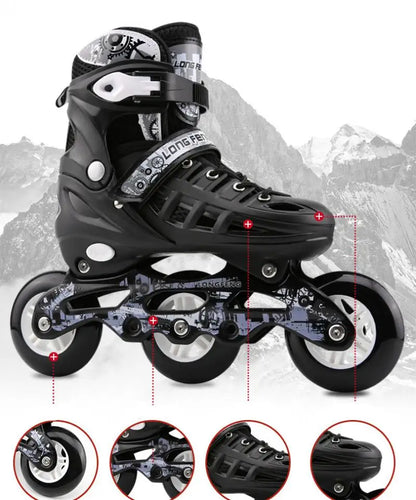 Professional Adjustable 3 Wheels Free Skate Inline Skates