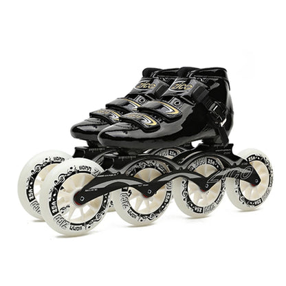 Advanced Carbon Fiber Inline Speed Skates - 7075 Alloy CNC Frame |  85A Durable PU 110mm 100mm 90mm Roller Wheels