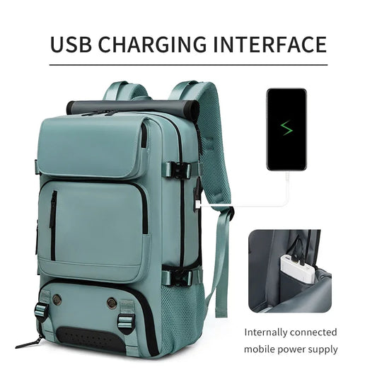 16 inch Waterproof Business Laptop Backpack with Shoe Bag