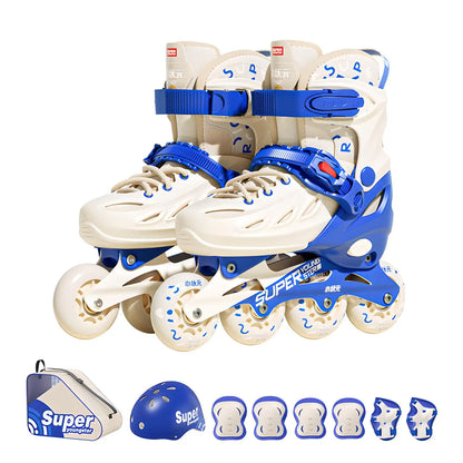 Children Inline Roller Skates Set (With Protective Wear)