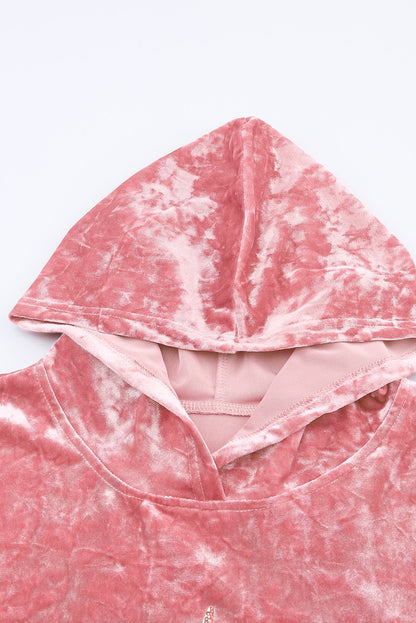 Pink Lightning Drop Shoulder Cute Pullover Hoodie