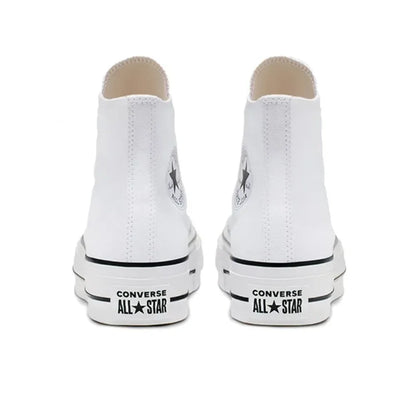 Women's Converse All Star Lift High Top Muffin Bottom Classic Hundred Casual Non-slip High Top Canvas Shoes (Premium White)