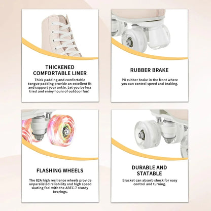 Beginner Stylish Dance Quad Roller Skates