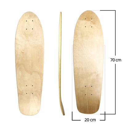 DIY Blank Skateboard Longboard - 28/30/31/33/36" Smooth Maple Deck