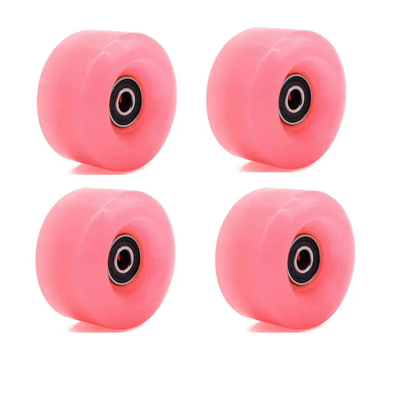 58mm x032mm 82A Pack Roller Skate Wheels with Bearings (Quad Skates and Skateboard) - 4 Pack