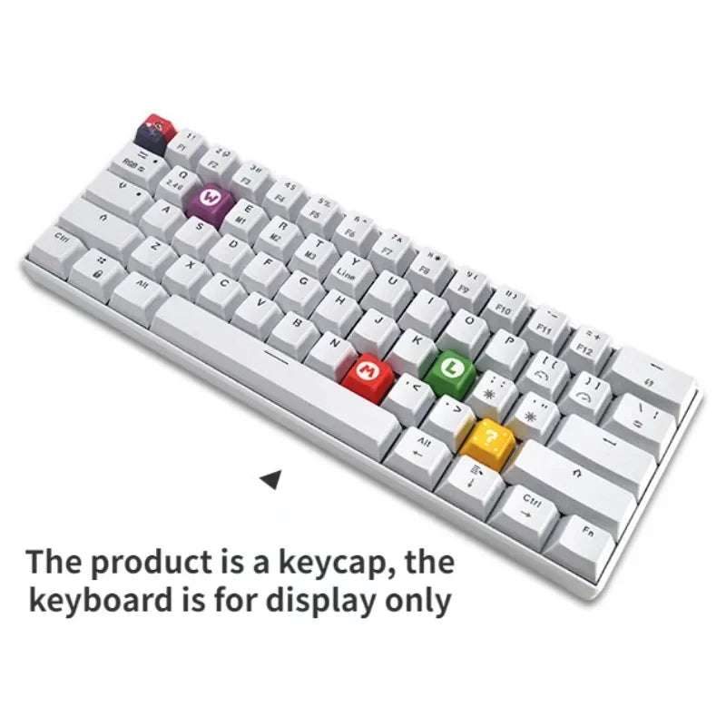 5pcs Super Mario Bros Keycaps for Computer Keyboards