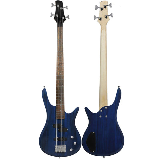 Solid Blue Grain Color, 4 String Electric Bass Guitar