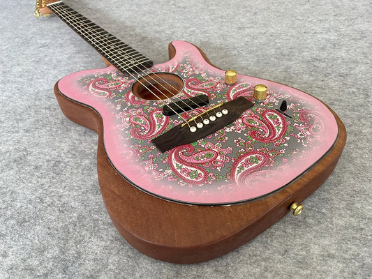 High Quality Multi Color Semi Hollow Body Electric Guitar (Deep C Neck, Rosewood Fingerboard)