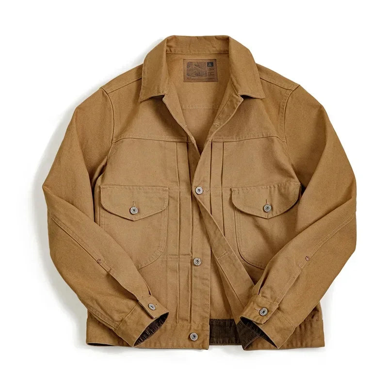 Vintage Heavyweight Canvas Rancher Jackets with Collar Jacket