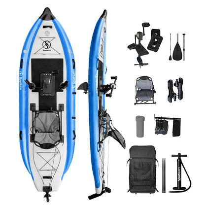 Spatium Portable Inflatable One-Person Pedal Kayak