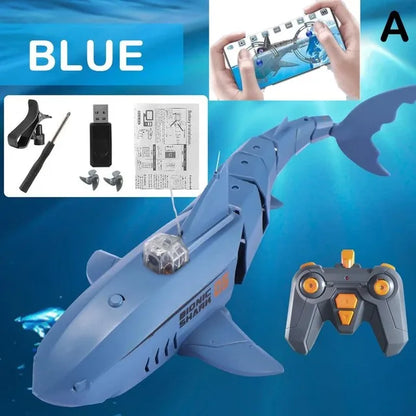 Children's RC Submarine Underwater Boat With 480p Camera  - Shark