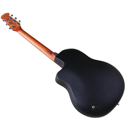 41" Ovation Model Round Back 6 String Electric Acoustic Guitar - Folk Style Cutaway Design With Pick Up