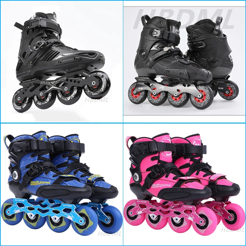 Fancy PU Inline Roller Skate Wheels (62/64/68/70/72/76/80mm) with Wear-Resistant Bearing(83A/85A/90A/93A)