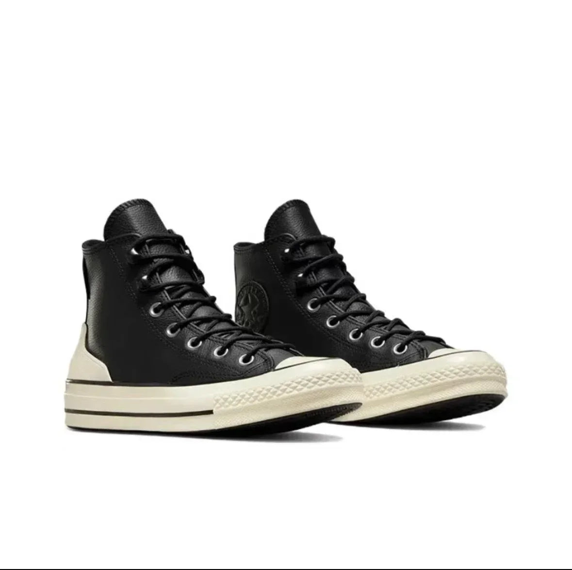 Unisex Converse 1970s Skateboarding Leather Waterproof High-top Sneakers (Black)