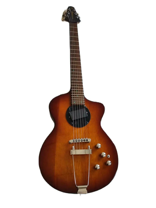Turn Model 1 C-LB Lindsey Buckingham Burgundy Brown Semi Hollow Electric Guitar Black Body Binding Chibson Guitar