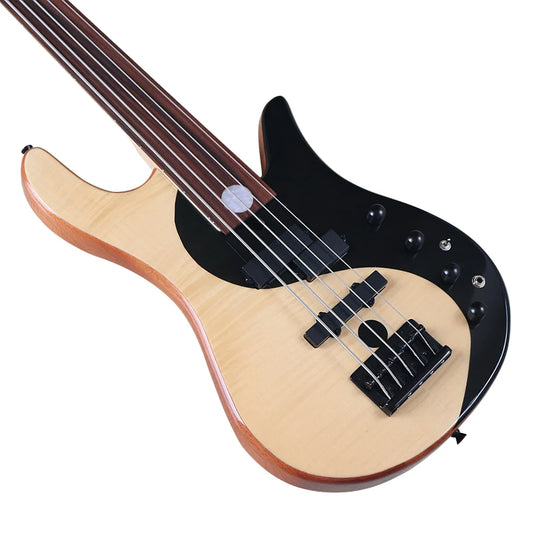 5 string Yin-Yang Electric Fretless  Bass Guitar