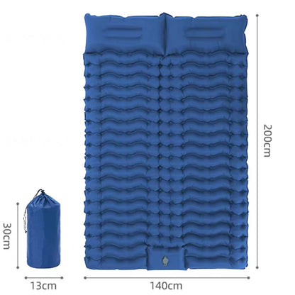Inflatable Outdoor Mattress with Built-in Pillow Pump 200x140cm