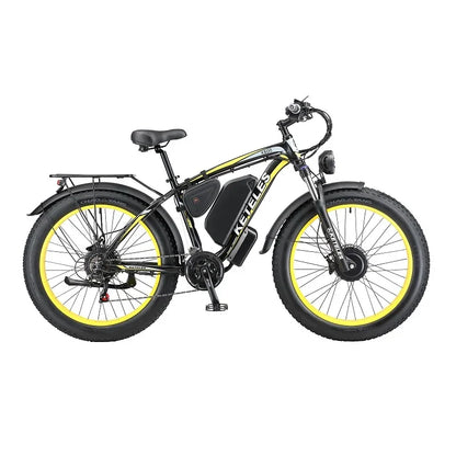 2000W High Power Two Wheel Drive Dual Motor Electric Bike With 26AH Lithium Battery and 26x4.0 inch Fat Tire E-Bike