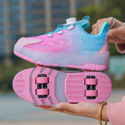 Kids Fashion 4 Wheels Skate Shoes (Heelys)