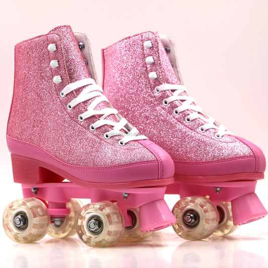 Yijiu Glitter Quad Roller Dance Skates