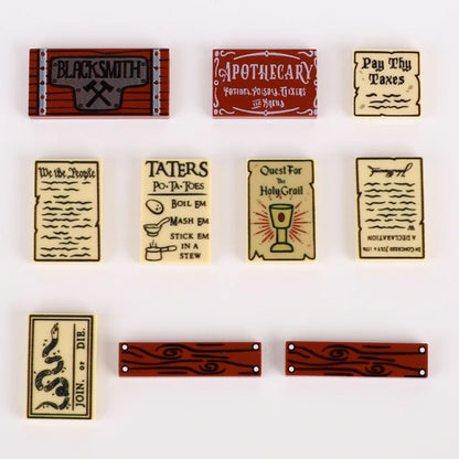 Miniature recreational block toy pieces