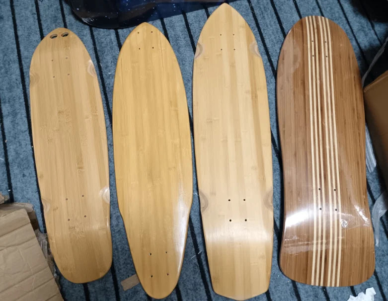 31INCH BAMABOO SURF SKATEBOARD DECK 1PCS PRO DECK DOWNHILL LDP DECK