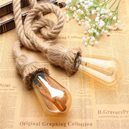 Industrial Pendant Light Cord Kit Twisted Rope E26 Socket~1235
