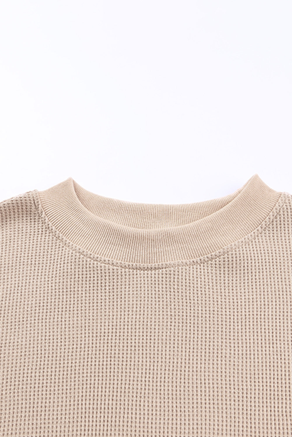 Black Crew Neck Ribbed Trim Knit Long Sleeve Top