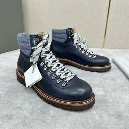 Men's Casual Lace-up High Top Hiking Boots