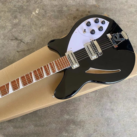 High Quality Semi Hollow Body 6 Sting Electric Guitar (R Shaped Tailpiece, 24F, Rosewood Fretboard)