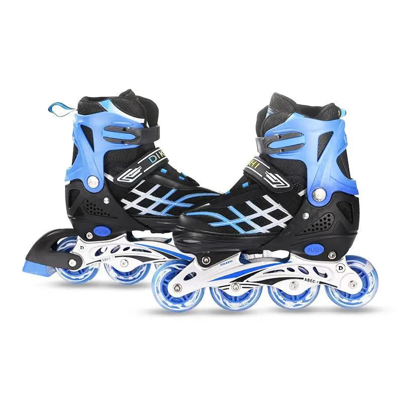 Adjustable Inline Roller Skate Shoes Professional Outdoor Racing Speed Skating 4 Wheels Shoes Flashing Sliding Sneaker Gifts