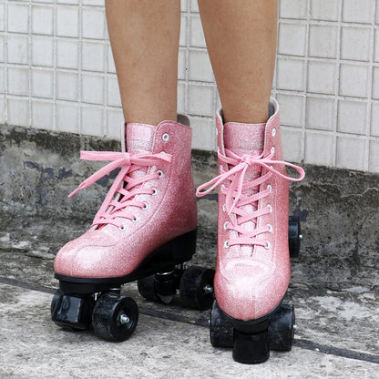 Kids Flashing Quad Dance Roller Skates with Flashing Wheels
