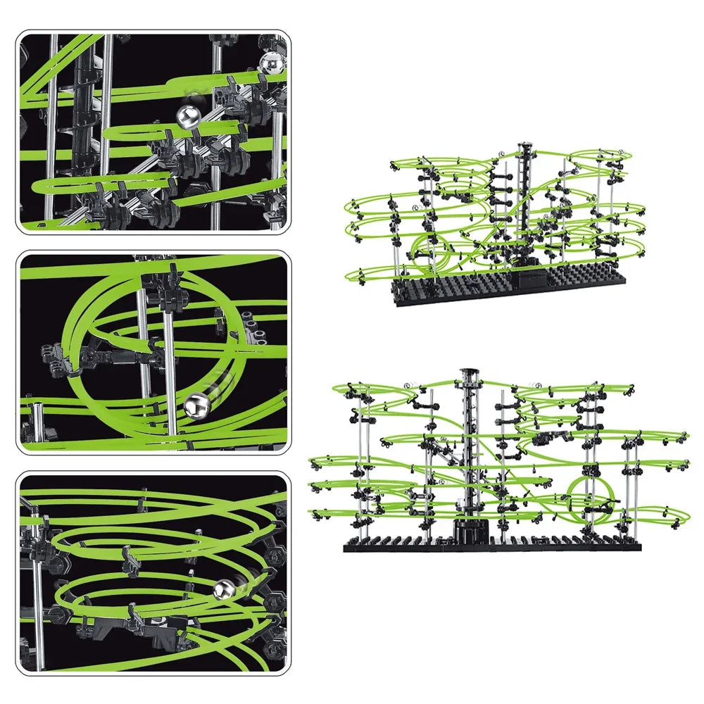 Spacerail Marble Run (Luminous Version)