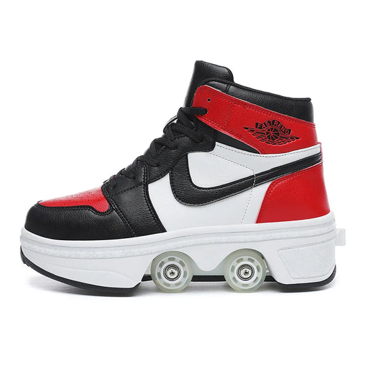 Basketball Style 4 Wheel Sneakers Skate Shoes (Heelys)