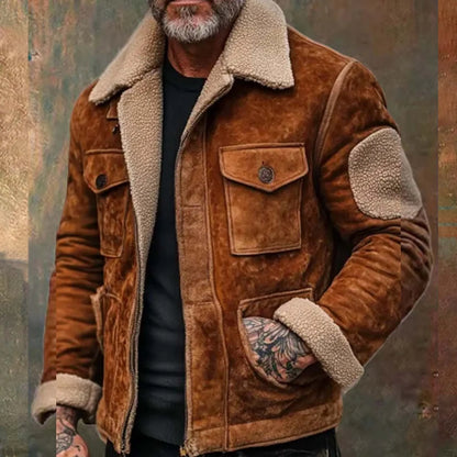 Vintage Lamb Hair Thickened Gentleman Jacket