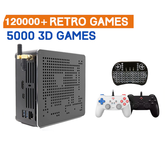 4K Classic Game Console Super Console X Box with 120000 Retro Video Game for Ps3/Ps2/Ps1/Gamecube/Dc Windows 10 PRO & Batocera