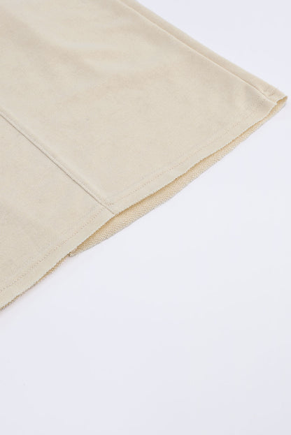 Apricot Mineral Washed Drawstring High Waisted Wide Leg Pants