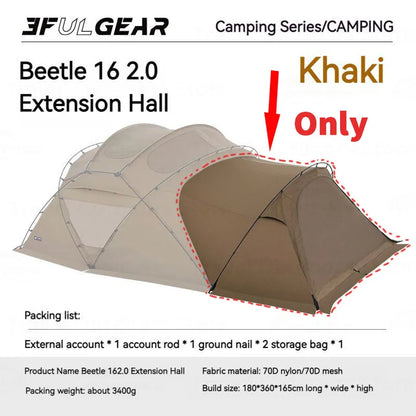 3FUL GEAR 2.0 Beetle 16 Dome Tent 70D Nylon Spherical Tent