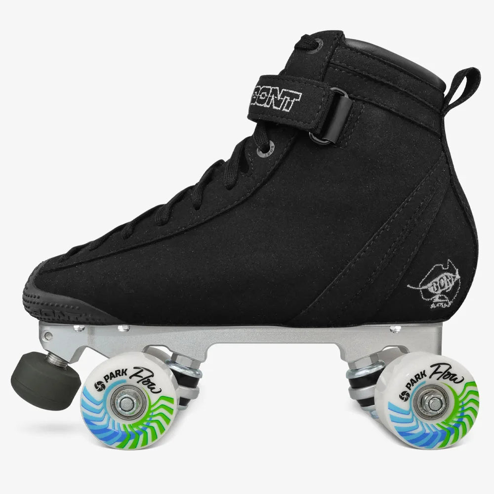 BONT Vegan ParkStar Black Quad Derby Roller Skates for Streets & Parks