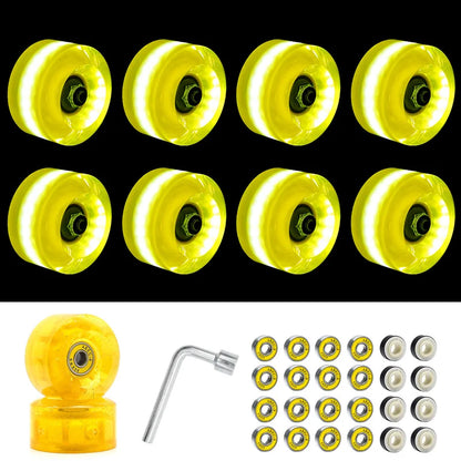 82A PU 58mmx32mm Luminous Outdoor Quad Wheels