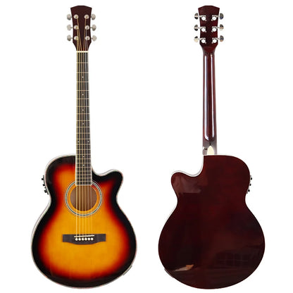 40" Beginner's Thin Body Acoustic Electric Guitar Kit with Accessories - Various Colours