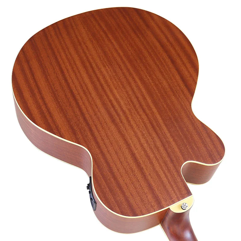 4 String 5 String Natural Color Electric Acoustic Bass Guitar Matte Big Jumbo Bass Guitar 43 Inch 24 Frets with EQ