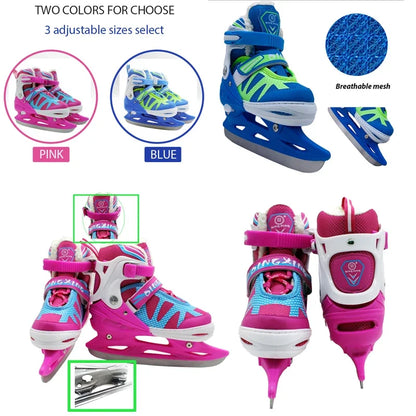 1 Pair Adjustable Ice Figure Skates