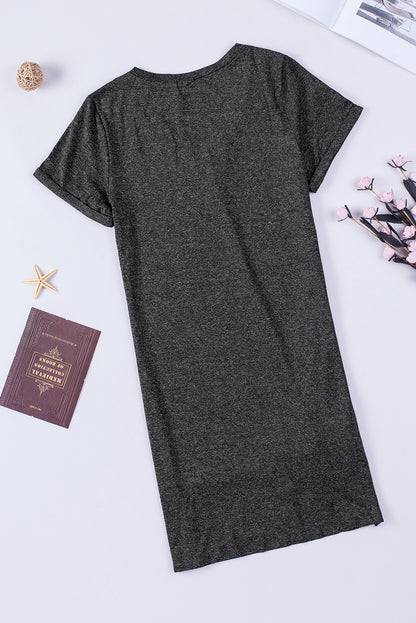 Casual V Neck Short Sleeve Twist Front Short Basics Dress