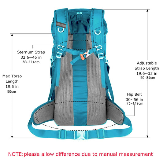 WESTTUNE 50L Multifunctional Hiking Backpack with Rain Cover